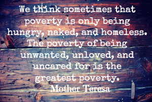 we think that poverty is only being hungry