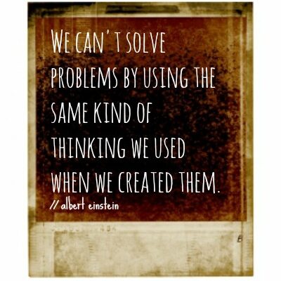 the same minds that got us into the problem can't get us out
